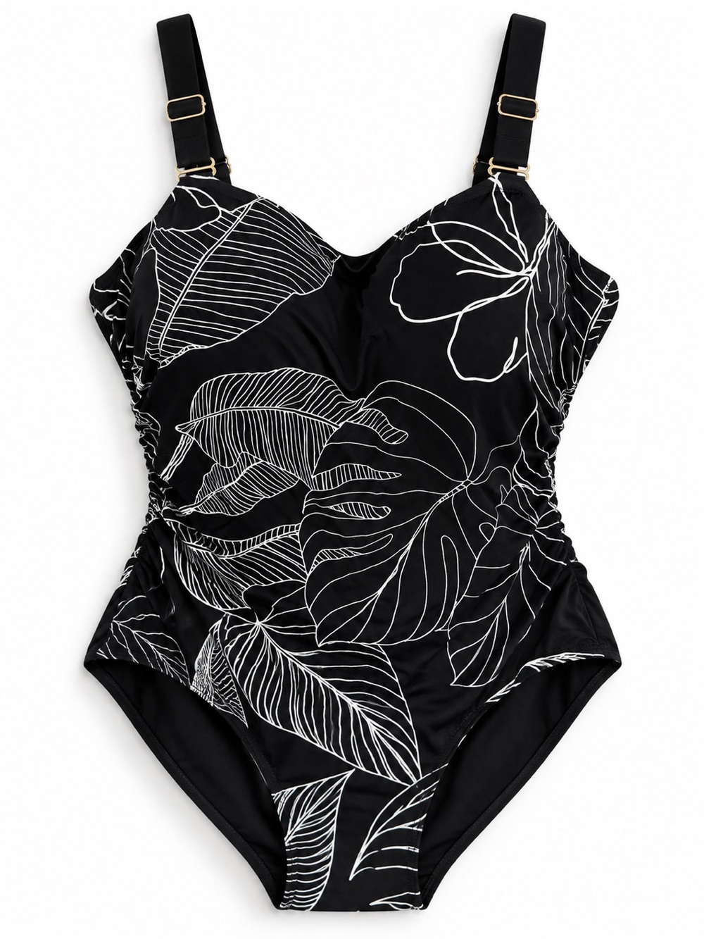 Susan Graver Soleil Swimsuit 18W Convertible Strapless Tummy Control Tropical